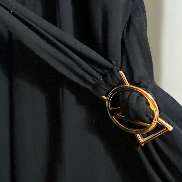 Cache Dishy Dress Sz S Black A-Line Long Elegant Black Maxi Dress - Picture 3 of 9